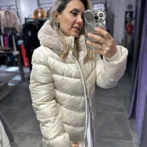 KÜRKLÜ ŞİŞME MONT BEJ