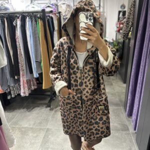 ARMALI LEOPAR KEÇE KABAN - Görsel 5