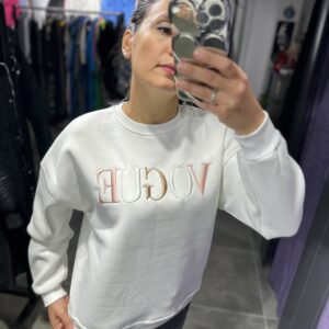 BEYAZ VOGUE ŞARDONLU SWEAT - Görsel 5