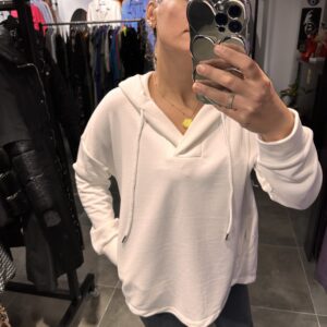 BEYAZ KAPŞONLU SWEAT - Görsel 6