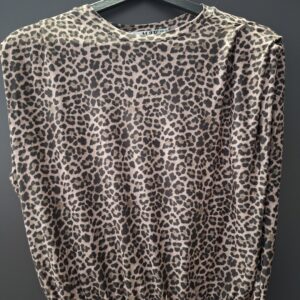 LEOPAR KOLSUZ ALT LASTİKLİ BLUZ - Görsel 6