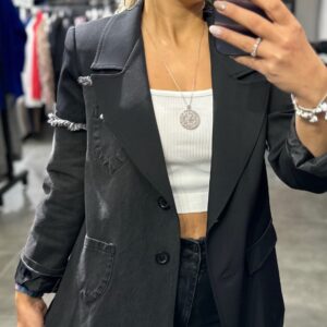 KOT DETAYLI BLAZER CEKET - Görsel 4