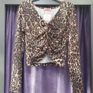 LEOPAR V YAKA KISA BLUZ
