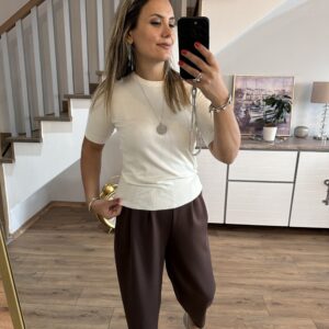 EKRU KISAKOL DÜĞME DETAY TRİKO - Görsel 4