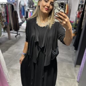 YELEKLİ UZUN ELBİSE - Görsel 4