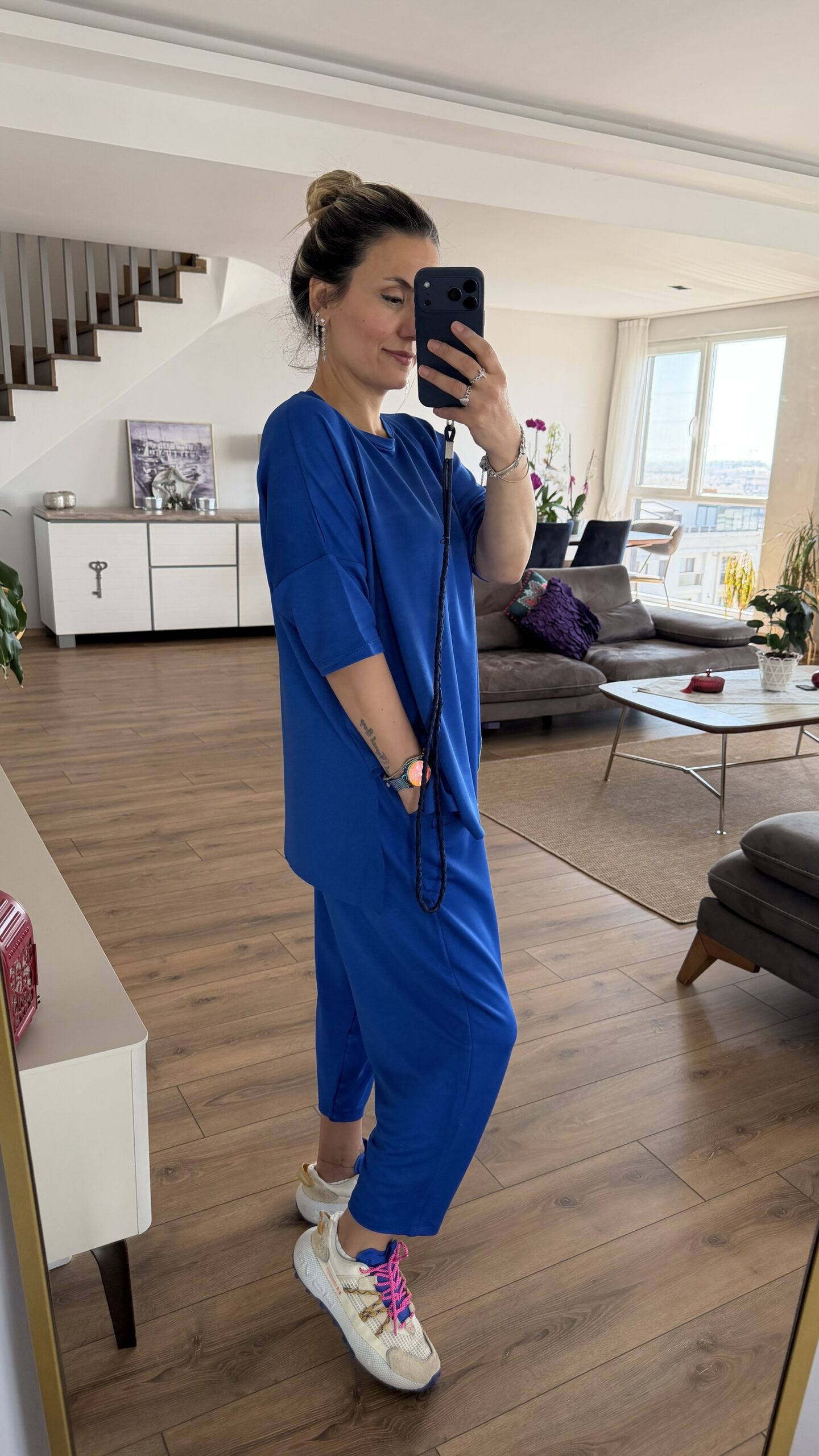 SAKS MAVİ KISA KOL SPOR TAKIM - Görsel 3
