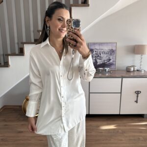 BEYAZ SATEN GÖMLEK - Görsel 3