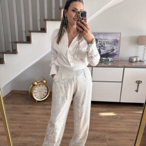 BEYAZ SATEN GÖMLEK