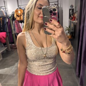 GOLD PULLU BLUZ