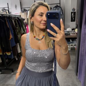 GRİ PULLU BLUZ - Görsel 6