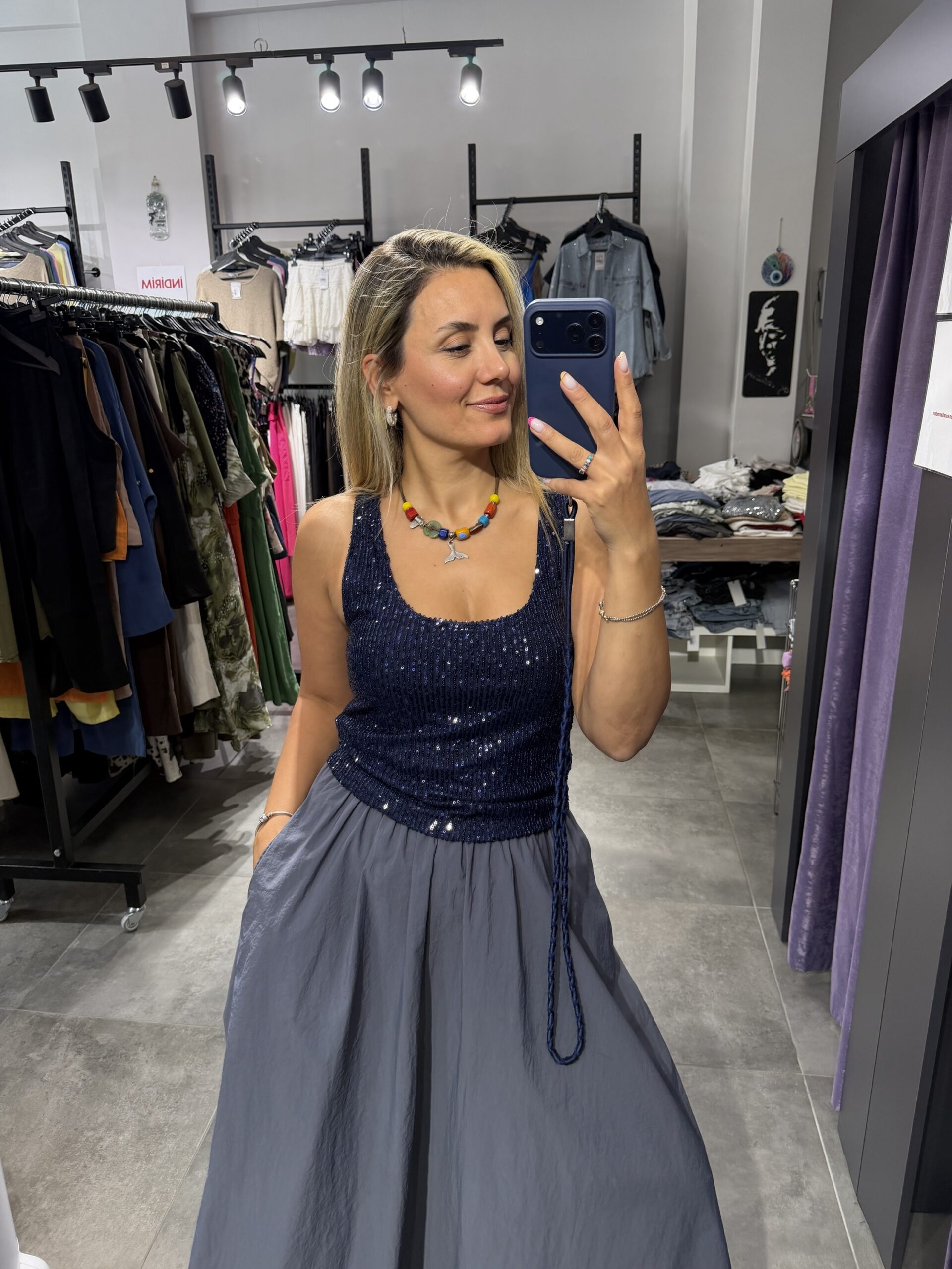 LACİVERT PULLU BLUZ - Görsel 3