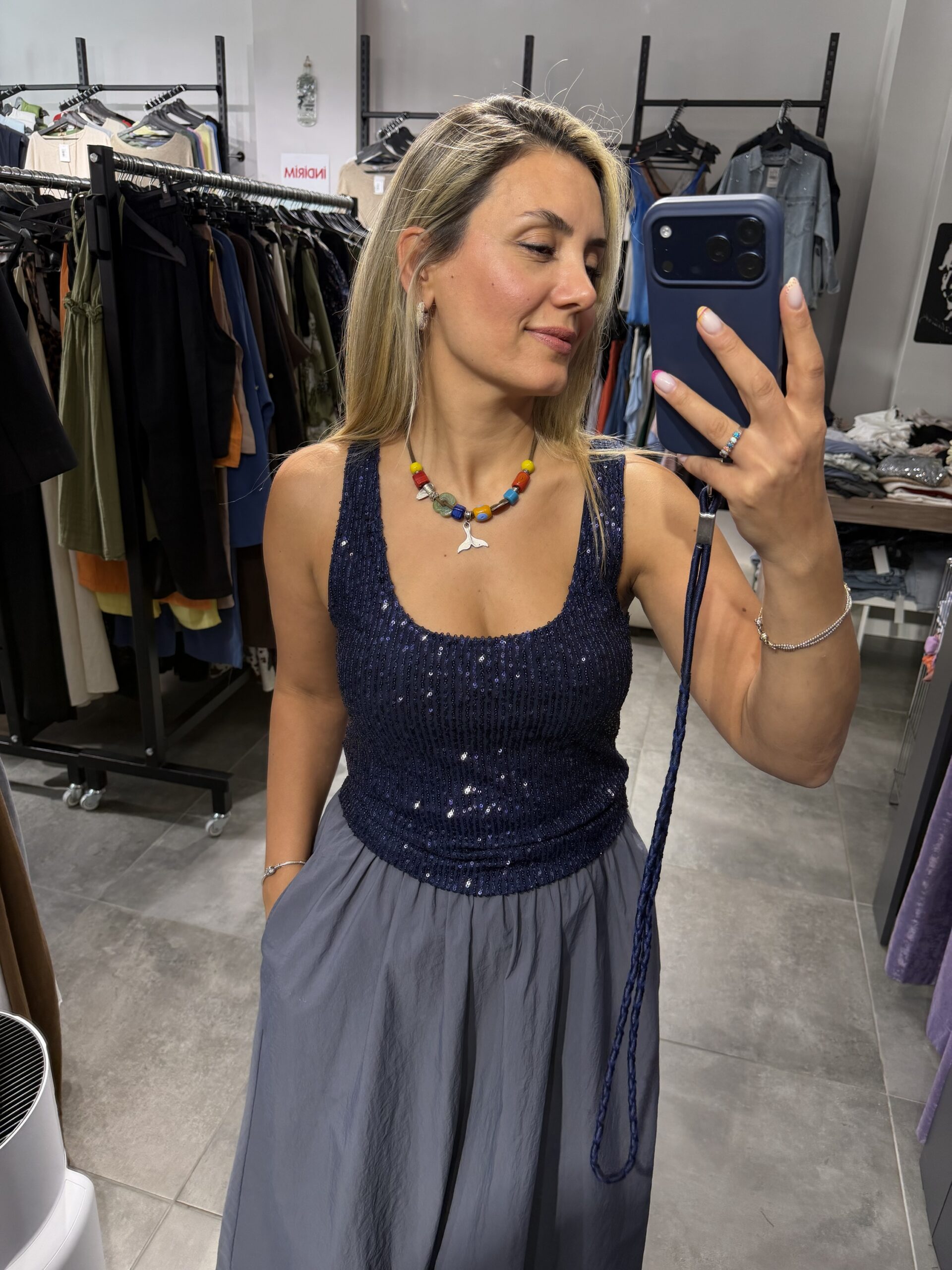 LACİVERT PULLU BLUZ - Görsel 4