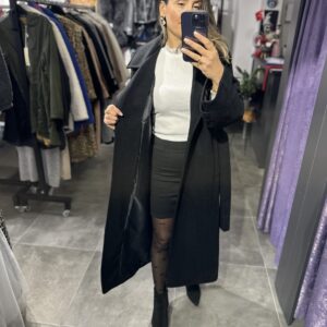 SİYAH KEMERLİ KAŞE KABAN