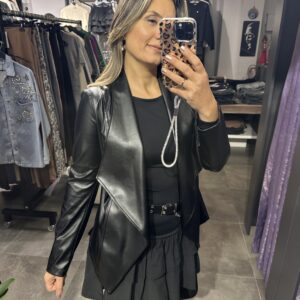 ŞALYAKA SİYAH DERİ CEKET
