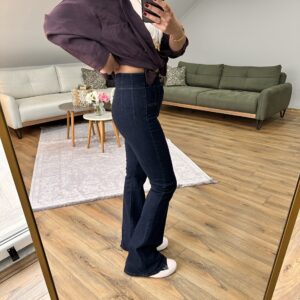 LACİVERT BELİ FİTİLLİ İSPANYOL JEAN - Görsel 4