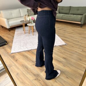 Alternative view of LACİVERT BELİ FİTİLLİ İSPANYOL JEAN