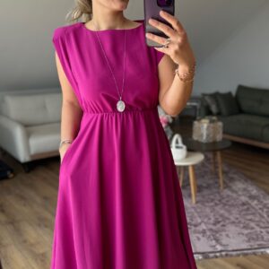 PEMBE VATKALI ELBİSE
