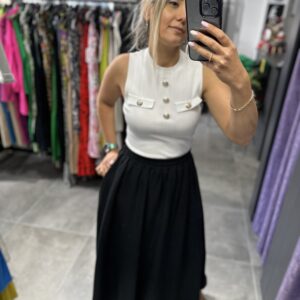 SİYAH KETEN ETEK - Görsel 5
