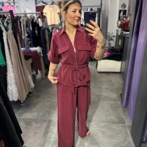 BORDO BEL BÜZGÜLÜ CEKET PNT TAKIM