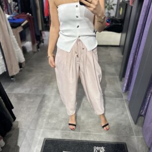 PUDRA BEL LASTİKLİ JOGGER PANTOLON