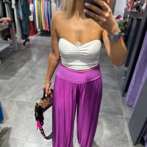 LEYLAK İPEK TÜLLÜ PANTOLON