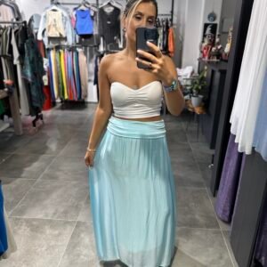CAM GÖBEĞİ İPEK TÜLLÜ ETEK ELBİSE