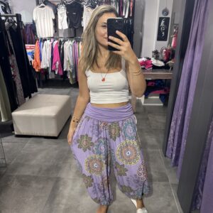 MOR MANDALA DESEN VİSKON ŞALVAR - Görsel 5