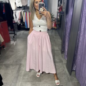 PEMBE BEL LASTİKLİ ETEK - Görsel 4