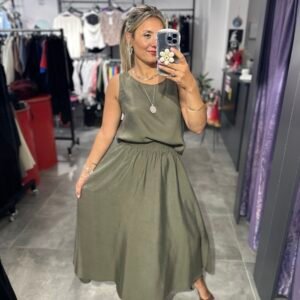 YEŞİL TENSEL ETEKLİ İKİLİ TAKIM - M