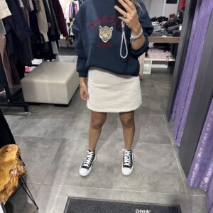 LACİVERT KAPLAN NAKIŞLI SWEATSHİRT - Görsel 3