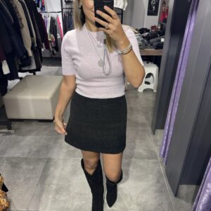SİYAH KIRÇILLI KAŞE ETEK - Görsel 5