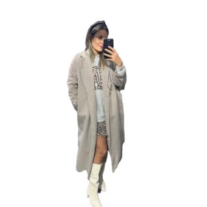 BEJ ASTARSIZ KEMERLİ KABAN
