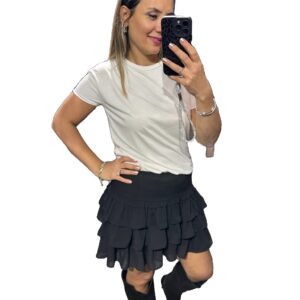 SİYAH ŞİFON KATKAT ETEK