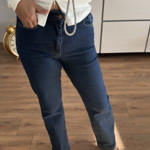 KOYU RİSS LACİVERT DİKİŞ PAÇA KOT PANTOLON - Görsel 6