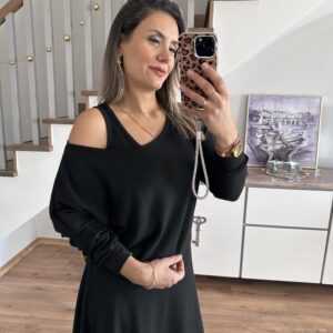 SİYAH İKİLİ ELBİSE TAKIM - Görsel 5