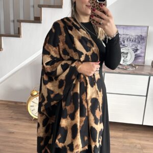 SİYAH LEOPAR ŞAL