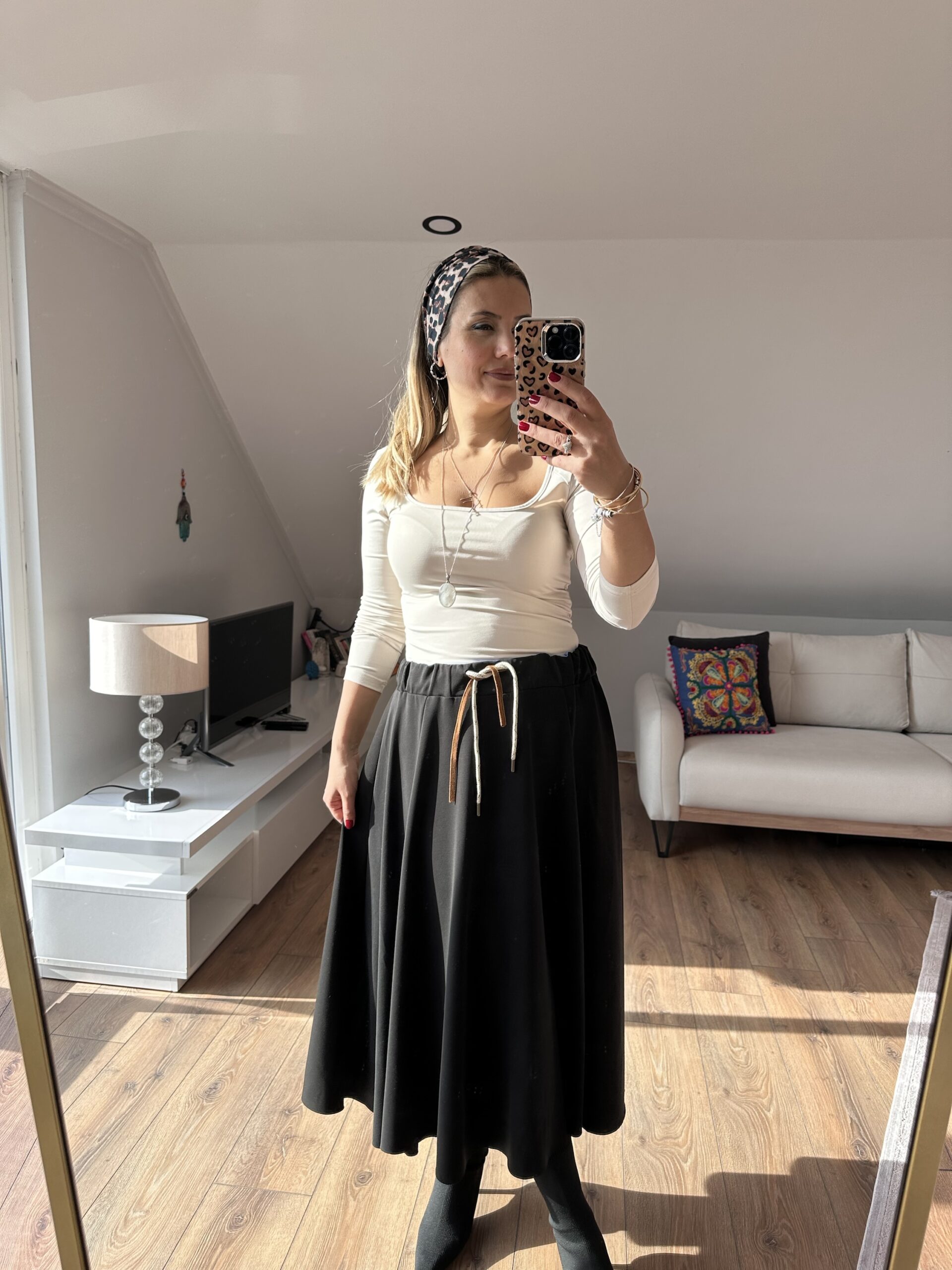 MODAL BEL LASTİKLİ ETEK - Görsel 3
