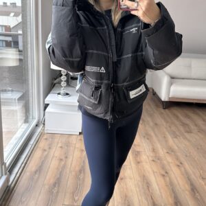 SİYAH TASARIM JEAN DETAYLI AKSESUARLI MONT - Görsel 5