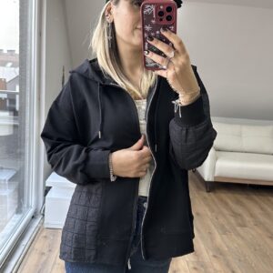 SİYAH FERMUARLI SWEAT
