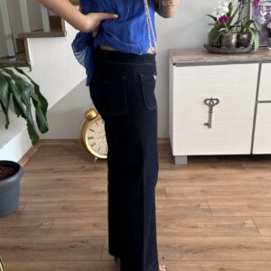 LACİVERT ÖN CEPLİ BOL PAÇA JEAN - Görsel 3