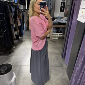 PEMBE ÇAPRAZ TRİKO İNCE KAZAK