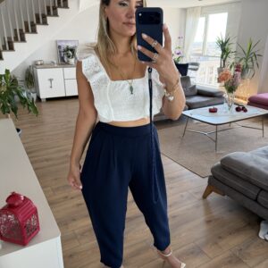 LACİVERT ŞALVAR PANTOLON ST - Görsel 8