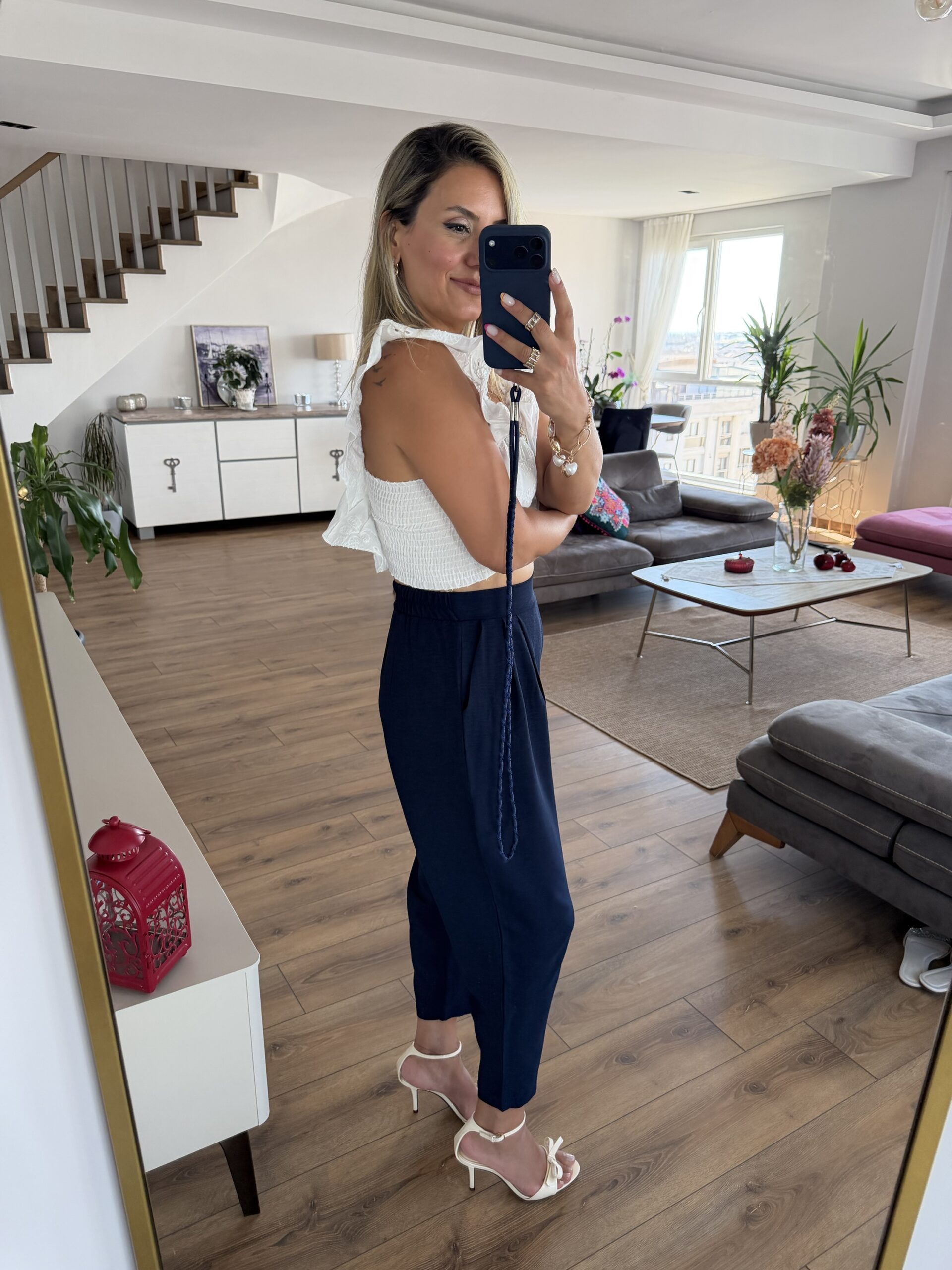 LACİVERT ŞALVAR PANTOLON ST - Görsel 4