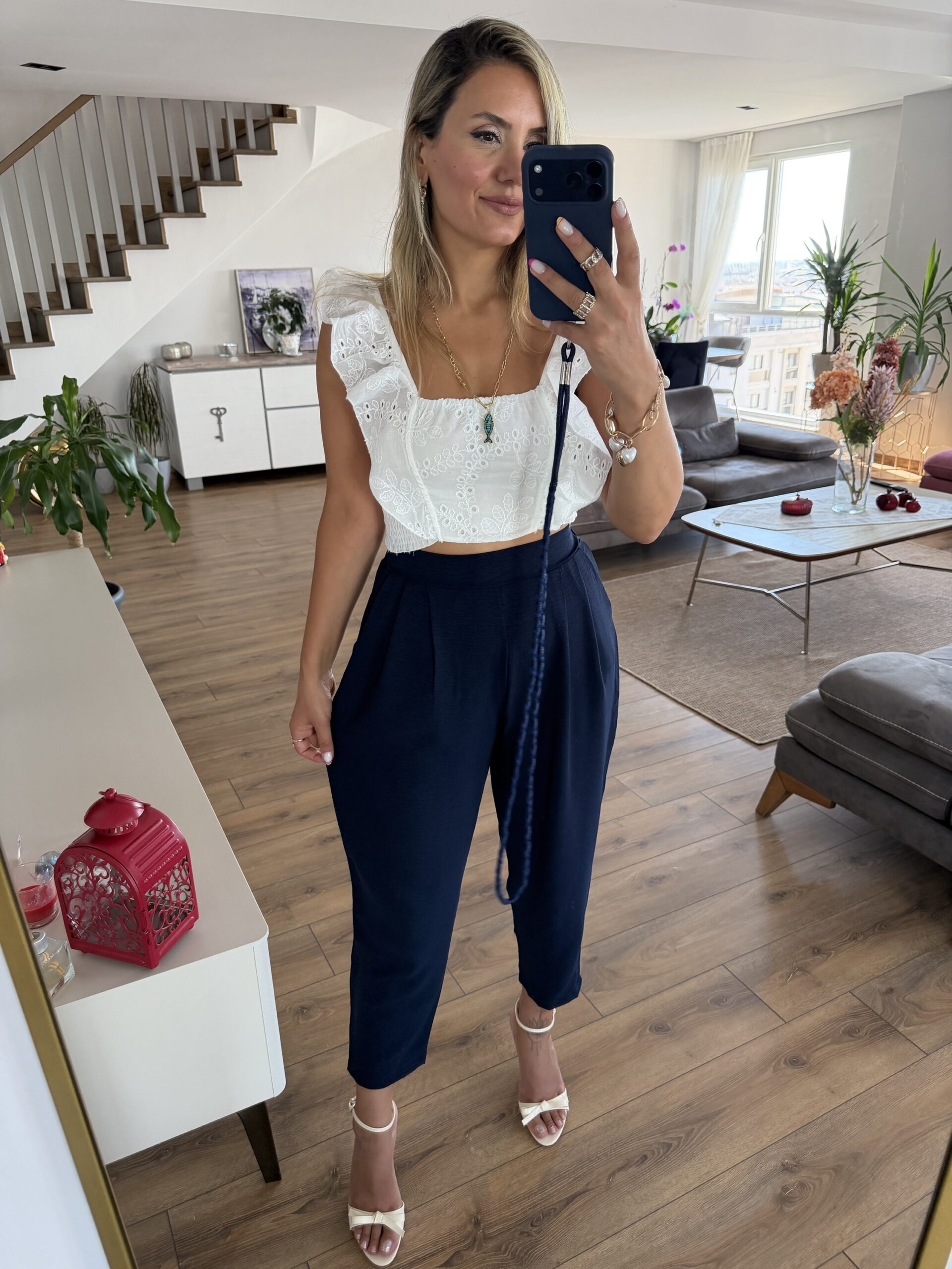 LACİVERT ŞALVAR PANTOLON ST - Görsel 5