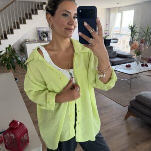 FISTIK YEŞİLİ AEROBİN GÖMLEK - Görsel 4