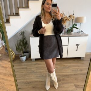 GRİ KIRÇILLI KAŞE ETEK