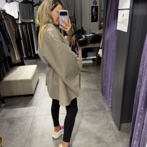AÇIK KAHVE ÖNÜ BAĞLAMALI PANÇO