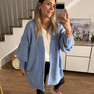 BEBE MAVİ CEPLİ SALAŞ HIRKA