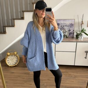 BEBE MAVİ CEPLİ SALAŞ HIRKA - Görsel 3